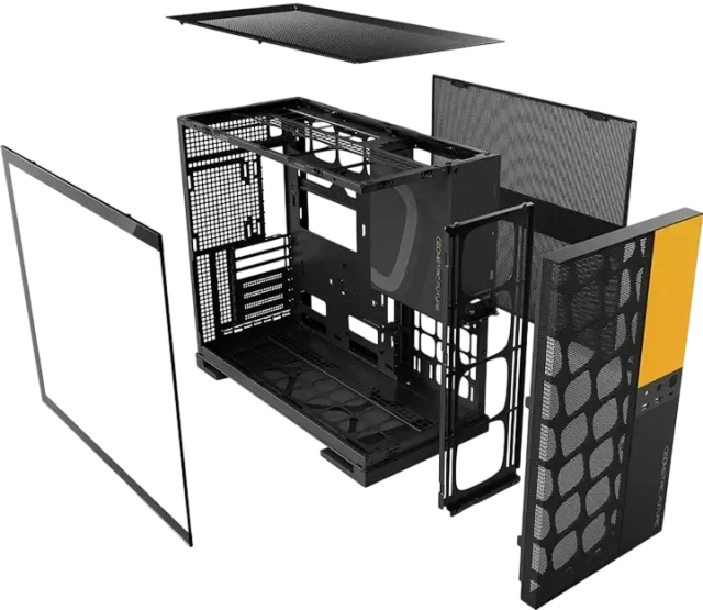 Компьютерный корпус Geometric Future Model 5 Vent Black Yellow (1AM5VTBY00100) (GF_M5-VENT-YB) купить! 