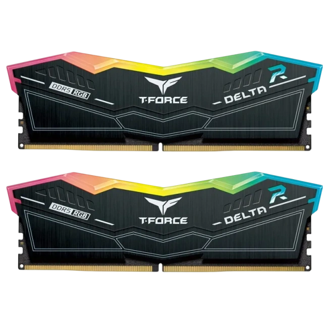 Оперативная память DDR5 32 ГБ 6000 МГц Team Group T-FORCE DELTA RGB Black (FF3D532G6000HC30DC01) модулей 2 шт. купить! 