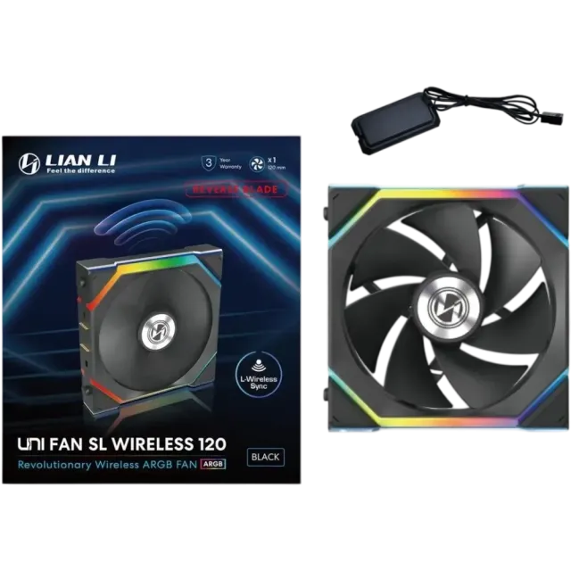 Вентилятор для корпуса Lian Li UNI FAN SL WIRELESS 120 Reverse Blade ARGB Black 12RSL1W1B (G99.12RSL1W1B.R0) купить! 