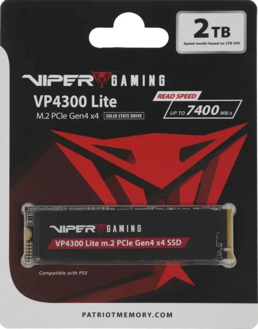 Твердотельный накопитель Patriot 2000 Gb VIPER VP4300L2TBM28H (PCIE GEN4) купить! 