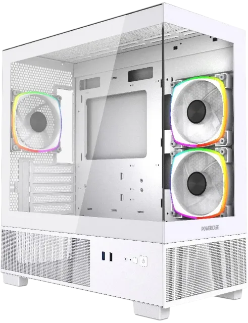 Компьютерный корпус Powercase Vision Micro M3W TG ARGB White (CVMMW-A3) купить! 