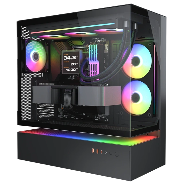 Игровой компьютер 991672 (Core i5-12400F 2.5 ГГц/Intel B760/32 ГБ DDR5 6.0 ГГц/1024 ГБ SSD/RTX 5060 8 ГБ/Wi-Fi/650W/Cougar CFV235 (CGR-2DA4B) черный) - купить по выгодной цене!