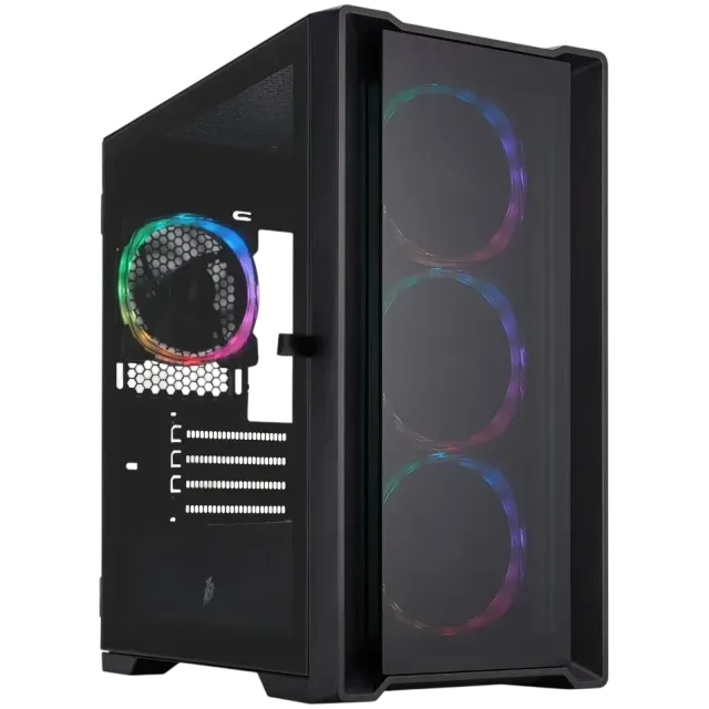 Компьютерный корпус 1STPLAYER TRILOBITE T4-G GLASS ARGB Black (T4-G-BK-4FS7) купить! 