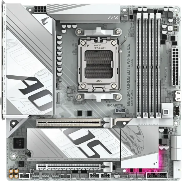 Материнская плата Gigabyte B850M AORUS ELITE WIFI6E ICE купить! 