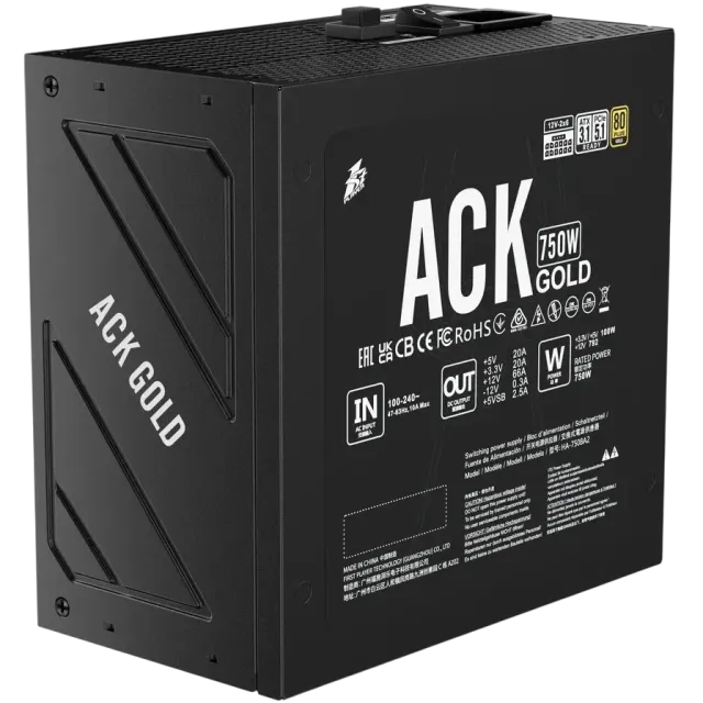 Блок питания 1STPLAYER 750W ACK GOLD Black (HA-750BA2-BK) 16 Pin (PCIe 5.0 Connector Cable Details) купить! 