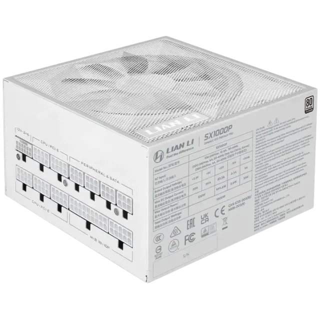 Блок питания Lian Li 1000W SX1000P White (G9P.SX1000P.W000.RU) 16 Pin (PCIe 5.1 Connector Cable Details) купить! 
