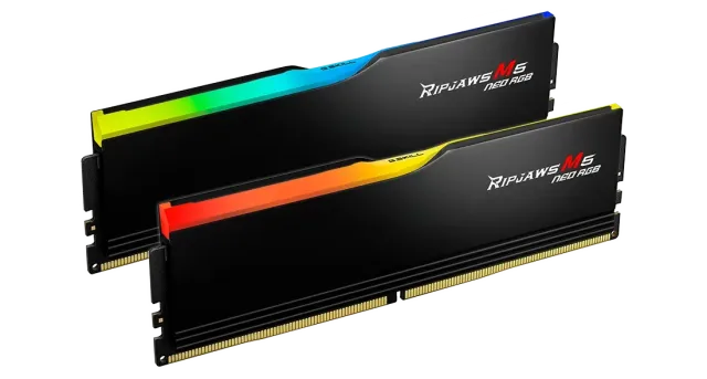 Оперативная память DDR5 64 Gb 6000 MHz G.Skill RIPJAWS M5 NEO RGB (F5-6000J3636F32GX2-RM5NRK) купить! 