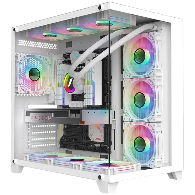 Компьютерный корпус 1STPLAYER MEGAVIEW MV8-TP White (MV8-TP-WH) купить! 