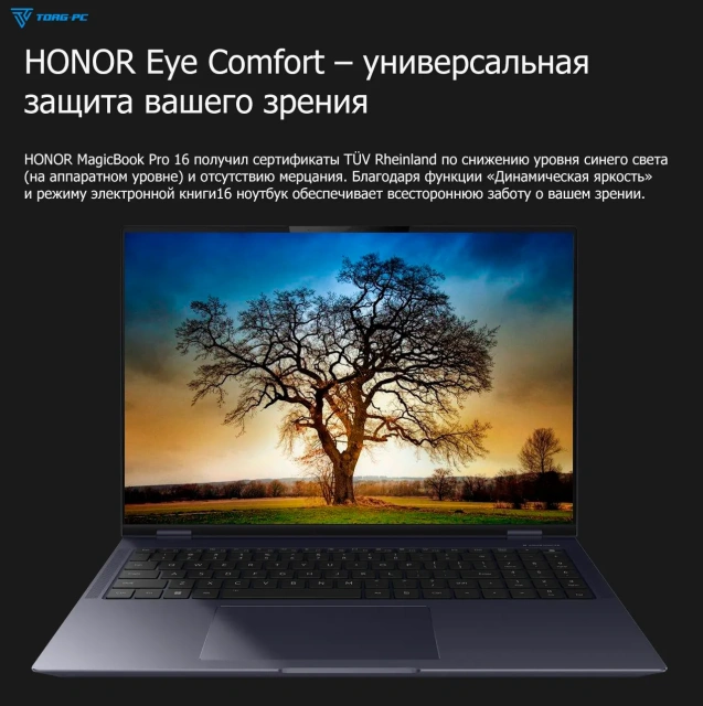 Ноутбук HONOR MagicBook Pro 16 Hunter DRA-5416 (Ultra 5 125H/16.1"/3K/24Gb/1Tb/RTX 4060/Win 11) 5301AJBS Dark Blue - фото