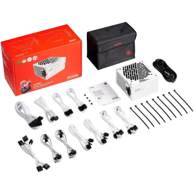 Блок питания 850W ADATA XPG CORE REACTOR II (COREREACTORII850G-WHCEU) 16 Pin (PCIe 5.0 Connector Cable Details) купить! 