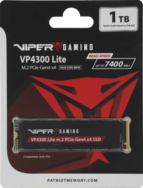 Твердотельный накопитель SSD 1Tb Patriot Viper VP4300 Lite (VP4300L1TBM28H) купить! 