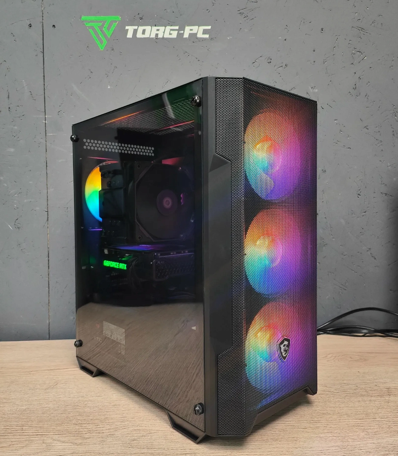 Игровой компьютер 990463 (Ryzen 5 5500 3,6 ГГц/AMD B550/16 ГБ 3,6 ГГц/1024 ГБ SSD/RTX 5050 8 ГБ/Wi-Fi/650W/ALSEYE Audin-BK ARGB Black)