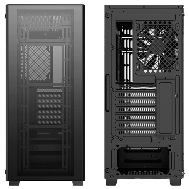 Компьютерный корпус Deepcool MATREXX 50 ADD-RGB 4F без БП, боковое окно (закаленное стекло), 3xRGB LED 120мм ветилятора спереди и 1xRGB LED 120мм ветилятора сзади, черный, ATX (DP-ATX-MATREXX50-AR-4F-NE) купить! 