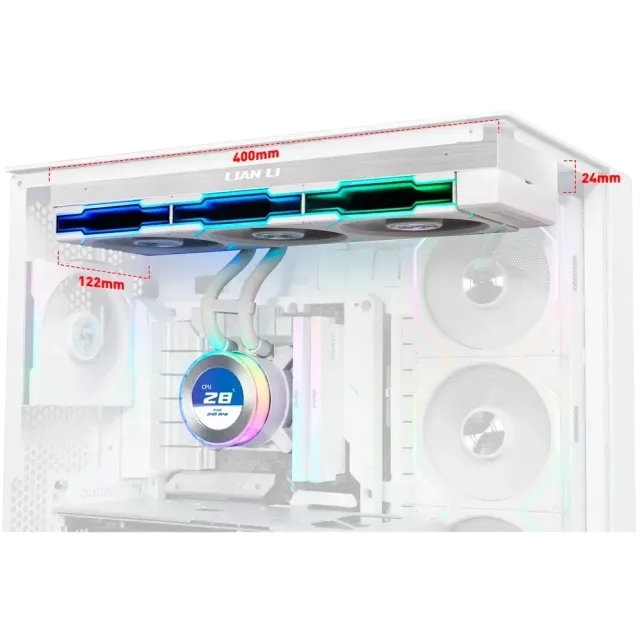 Система водяного охлаждения Lian Li HydroShift II LCD-C 360TL GHS2LCD36TW ARGB White (G89.GHS2LCD36TW.R0) купить! 