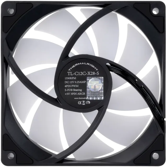 Вентилятор для корпуса Thermalright TL-C12CW-X28-S ARGB White (TRTLC12CWX28S) купить! 