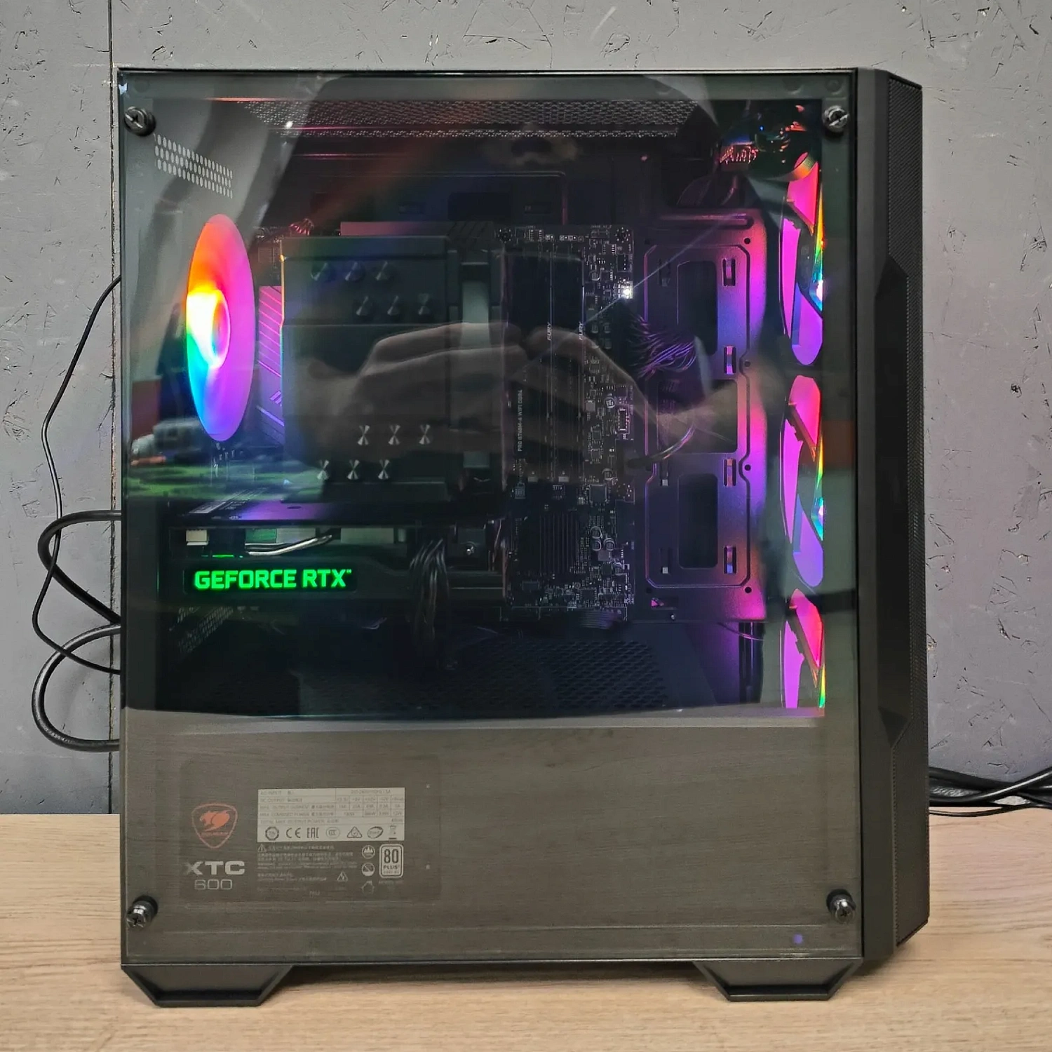 Игровой компьютер 990463 (Ryzen 5 5500 3,6 ГГц/AMD B550/16 ГБ 3,6 ГГц/1024 ГБ SSD/RTX 5050 8 ГБ/Wi-Fi/650W/ALSEYE Audin-BK ARGB Black)
