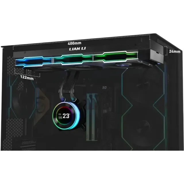 Система водяного охлаждения Lian Li HydroShift II LCD-C 360TL GHS2LCD36TB ARGB Black (G89.GHS2LCD36TB.R0) купить! 