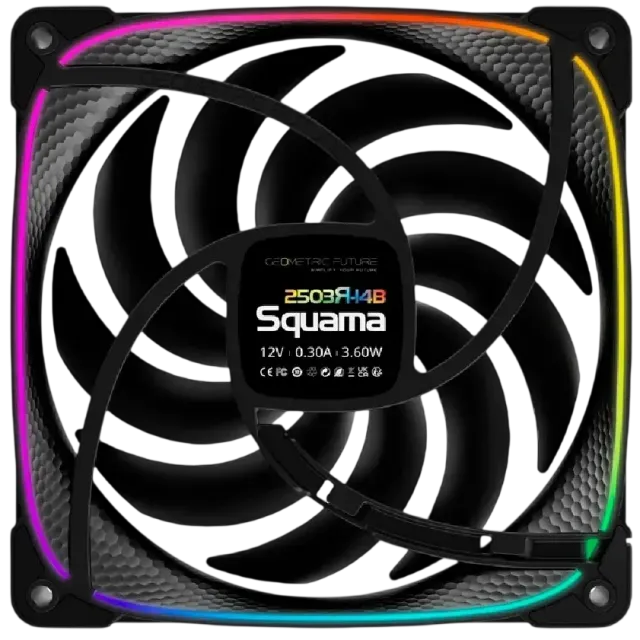 Комплект вентиляторов для корпуса Geometric Future Squama 2503RB-14 Reverse ARGB Black (1F2503R314000) купить! 