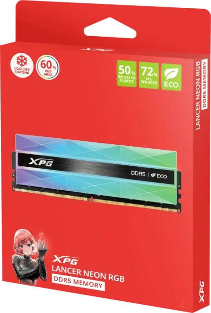 Оперативная память 32 Gb 6400 MHz ADATA XPG Lancer Neon RGB (AX5U6400C3216G-DCLANRSG) купить! 