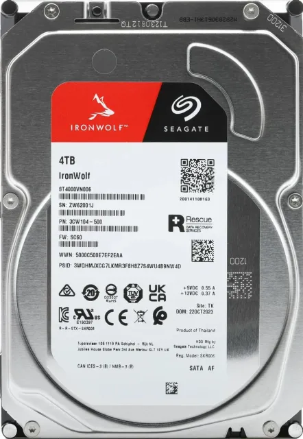 Жесткий диск Seagate 4000 Gb IRONWOLF (ST4000VN006) купить! 