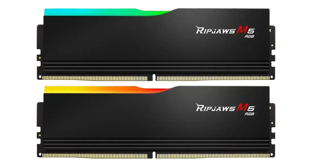 Оперативная память DDR5 64 Gb 6000 MHz G.Skill RIPJAWS M5 RGB Black (F5-6000J3238G32GX2-RM5RK) купить! 