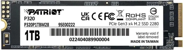 Твердотельный накопитель Patriot 1000 Gb P320 (P320P1TBM28) купить! 