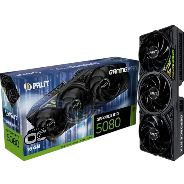 Видеокарта Palit GeForce RTX 5080 GamingPro OC V1 (NE75080S19T2-GB2031Y) купить! 