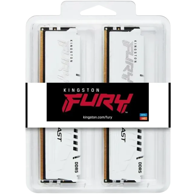 Оперативная память DDR5 64 Gb 6000 MHz Kingston FURY Beast White (KF560C30BWK2-64) купить! 