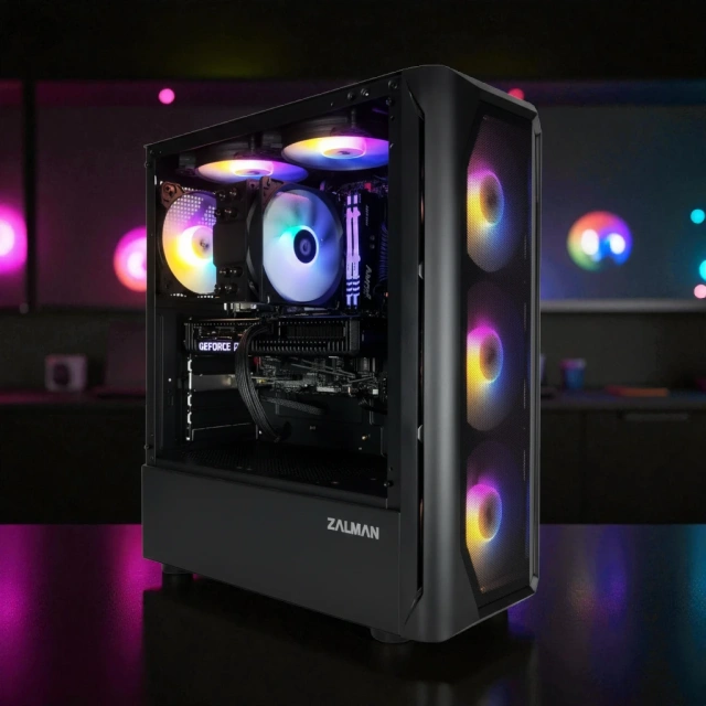 Игровой компьютер 991940 (Core i5-14400F 2.5 ГГц/Intel B760/32 ГБ DDR5 6.0 ГГц/1024 SSD/RTX 5060 Ti 8 ГБ/Wi-Fi/650W/ALSEYE Audin-BK ARGB Black) - купить по выгодной цене!