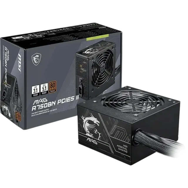 Блок питания MSI 750W MAG A750BN PCIE5 II Black (306-7ZPSX11-CE0) 16 Pin (PCIe 5.1 Connector Cable Details) купить! 