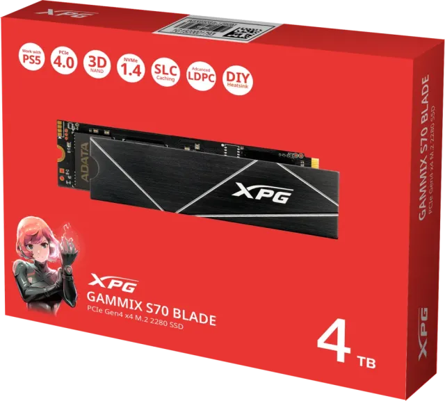 Твердотельный накопитель ADATA XPG 4000 Gb BLADE S70 (AGAMMIXS70B-4T-CS) купить! 