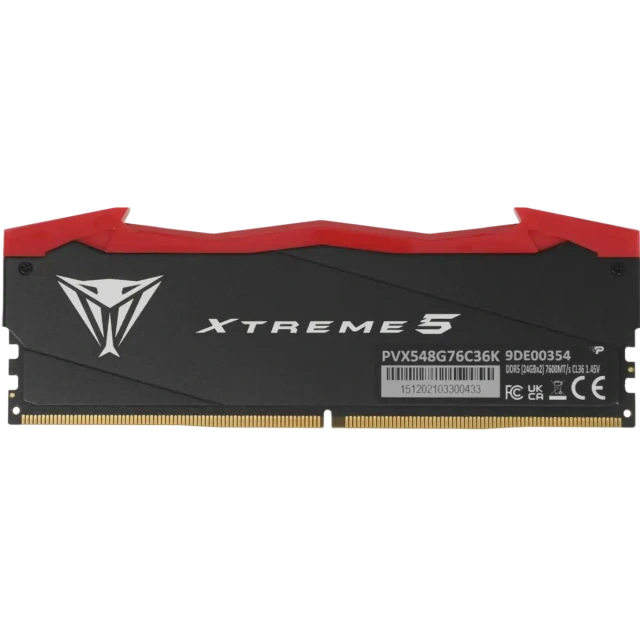 Оперативная память 48 Gb 7600 MHz Patriot XTREME 5 RGB Black (PVX548G76C36K) купить! 