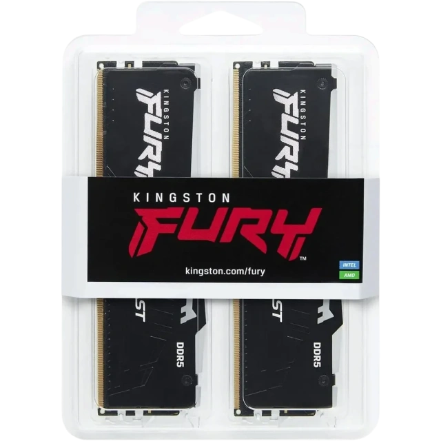 Оперативная память DDR5 16 Gb 5600 MHz Kingston FURY Beast RGB AMD Black (KF556C36BBEAK2-16) купить! 