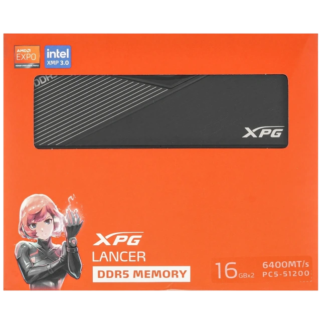 Оперативная память DDR5 32 Gb 6400 MHz ADATA XPG LANCER Black (AX5U6400C3216G-DCLABK) купить! 