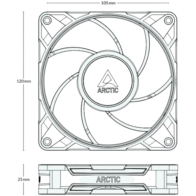 Вентилятор для корпуса Arctic Cooling P12 Pro ARGB Black (ACFAN00309A) купить! 