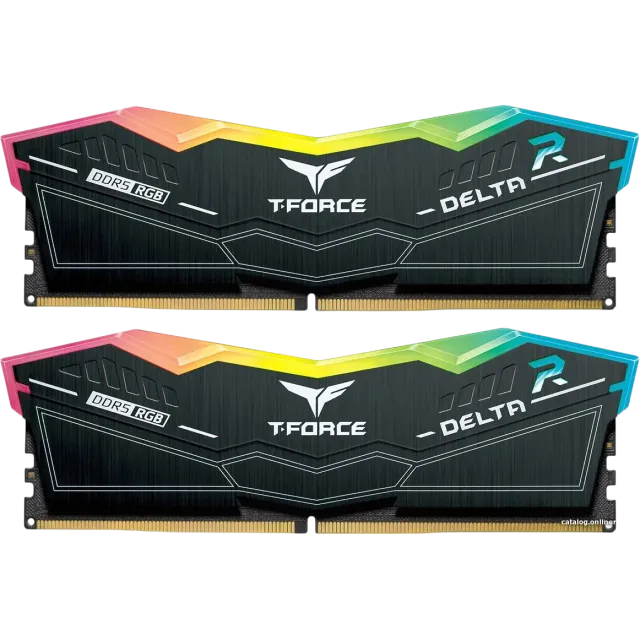 Оперативная память 32 Gb 6400 MHz Team Group T-FORCE Delta RGB Black (FF3D532G6400HC38JDC01) купить! 