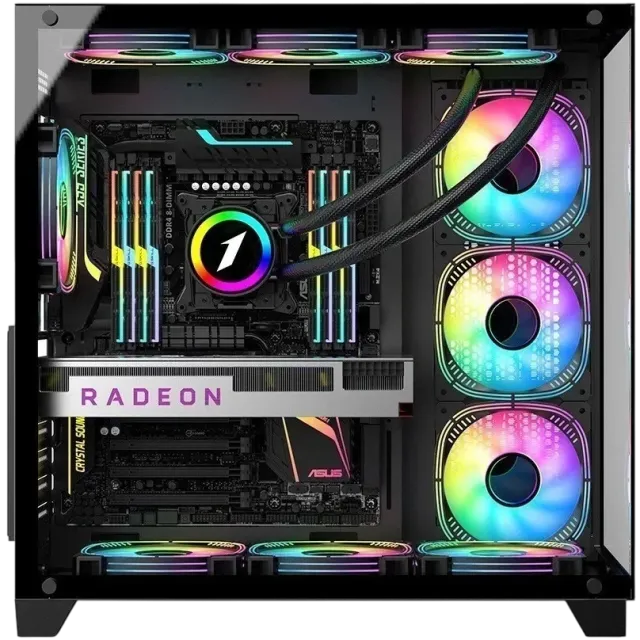 Компьютерный корпус 1STPLAYER MEGAVIEW MV8-TP Black (MV8-TP-BK) купить! 