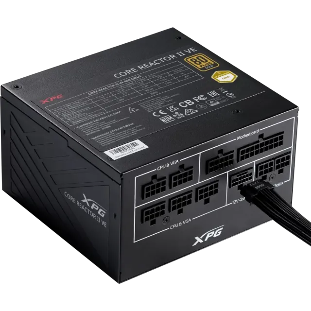 Блок питания ADATA XPG 850W (COREREACTORIIVE850G-BKCEU) 16 Pin (PCIe 5.0 Connector Cable Details) купить! 
