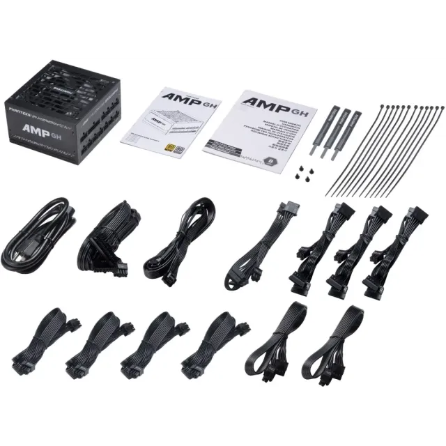 Блок питания Phanteks 750W AMP GH Black (PH-P750GH_BK01) 16 Pin (PCIe 5.0 Connector Cable Details) купить! 