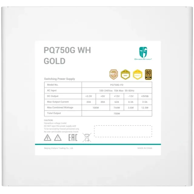 Блок питания Deepcool 750W GAMERSTORM PQ750G WH 16 Pin (PCIe 5.0 Connector Cable Details) купить! 