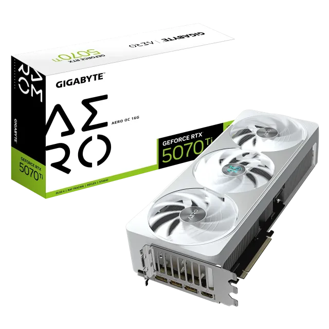 Видеокарта Gigabyte GeForce RTX 5070 Ti AERO OC 16Gb (GV-N507TAERO OC-16GD), Retail купить! 