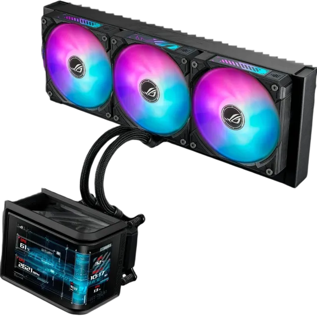Система жидкостного охлаждения для процессора ASUS ROG RYUO IV SLC 360 ARGB Black (90RC0151-B0EAY0) купить! 
