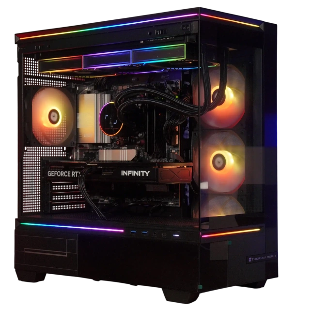 Игровой компьютер 989688 (Ryzen 7 7800X3D 4,2 ГГц/AMD B850/32 ГБ DDR5 6 ГГц/2048 ГБ SSD/RTX 5080 16 ГБ/Wi-Fi/1000W/Thermalright M10 TG Black ) - купить по выгодной цене!