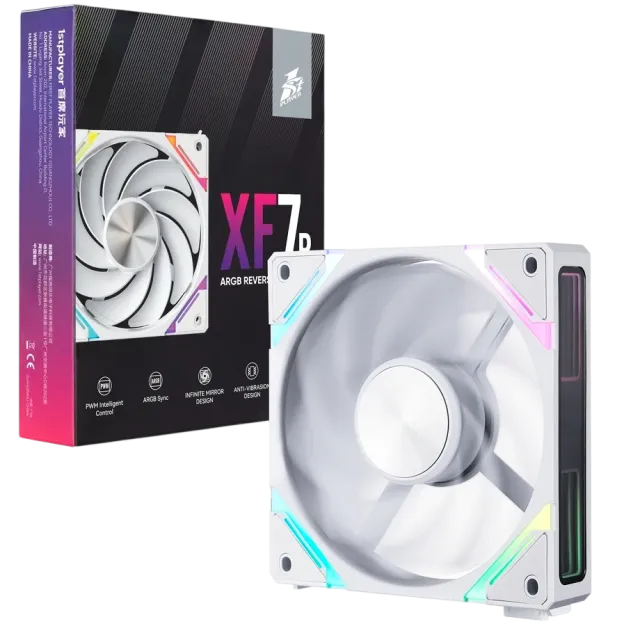 Вентилятор для корпуса 1STPLAYER XF7 ARGB White (XF7-WH-1IN1) купить! 