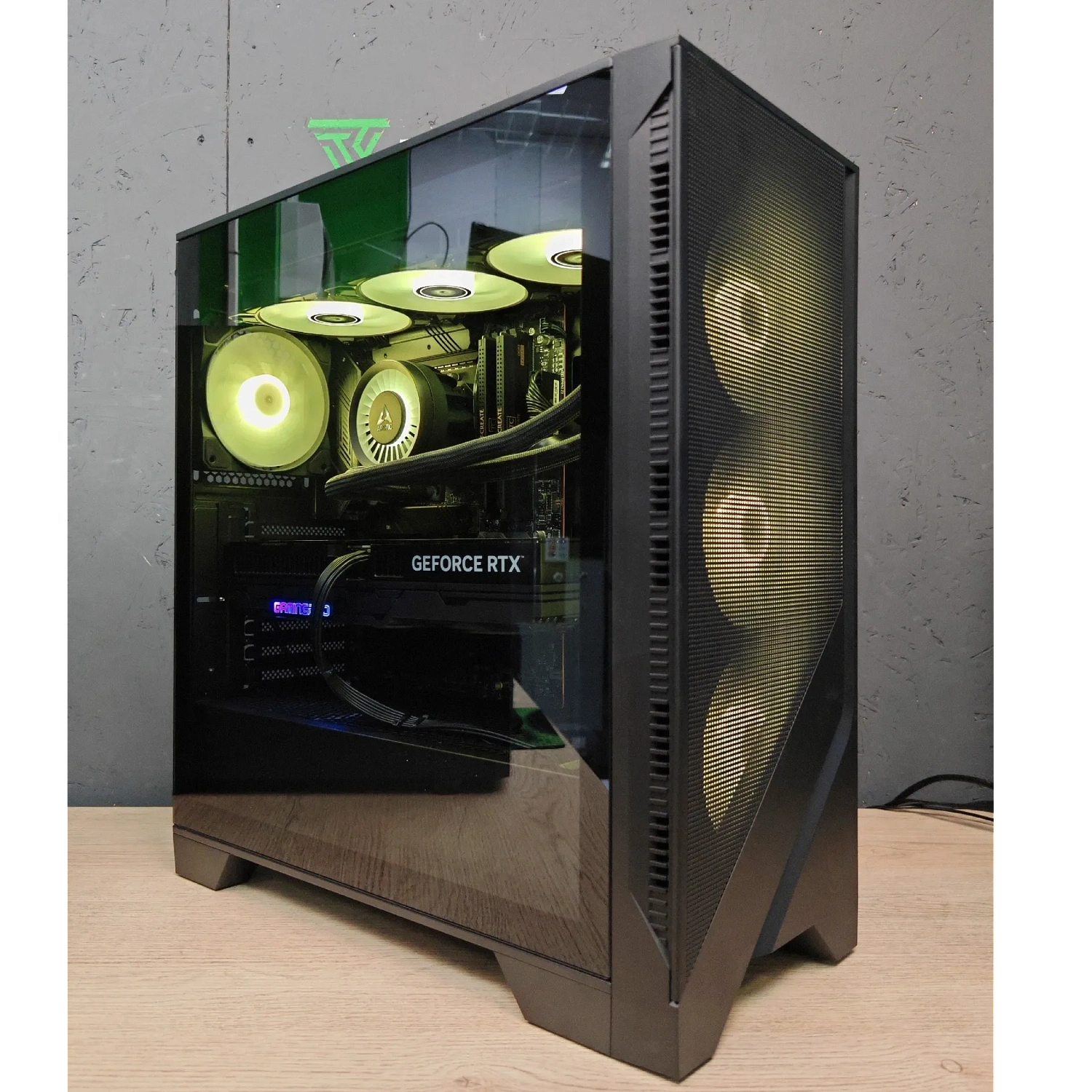 Игровой компьютер 990237 (Core Ultra 5 245KF 4,2 ГГц/Intel Z890/32 ГБ DDR5 6 ГГц/1024 ГБ/RTX 5070 12 ГБ/Wi-Fi/800W/Geometric Future Model 5 ARGB Black Gray)