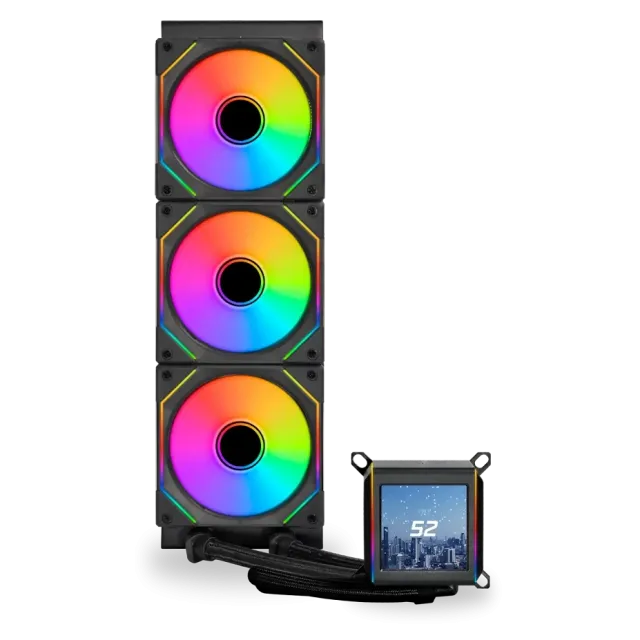 Система водяного охлаждения Lian Li GA II LCD SL-INF 360 ARGB Black (GA2ALCD36INB) (G89.GA2ALCD36INB.R0) купить! 