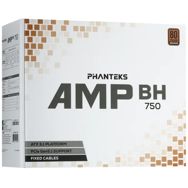Блок питания PHANTEKS 750W AMP BH White (PH-P750BM_WT01) 16 Pin (PCIe 5.1 Connector Cable Details) купить! 