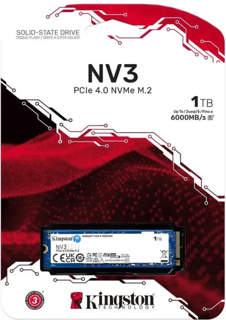 Твердотельный накопитель Kingston 1000 Gb NV3 Blue (SNV3S/1000G) купить! 