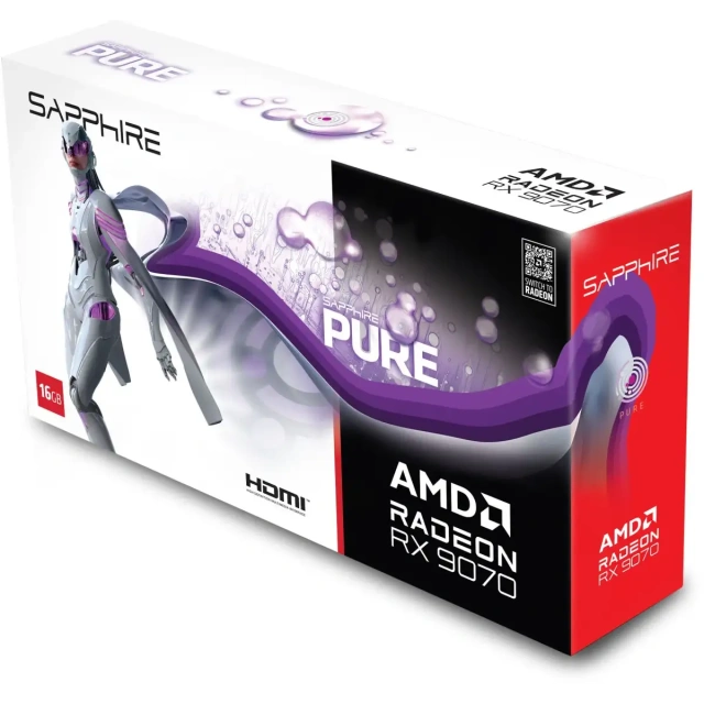 Видеокарта Sapphire Radeon RX 9070 Pure OC 16GB (11349-02-20G) купить! 