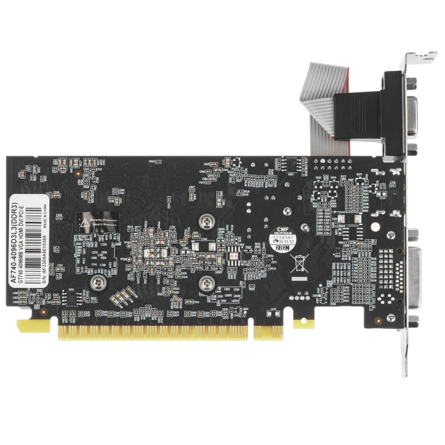 Видеокарта Afox GeForce GT 740, AF740-4096D3L3 (4GB, GDDR3, 128bit, VGA, DVI, HDMI, LP, Single Fan) купить! 
